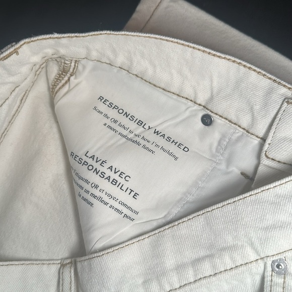 NWT Frame Denim Le Slouch White With Contrast Stitching Carpenter Jean Size 27 - Picture 7 of 12